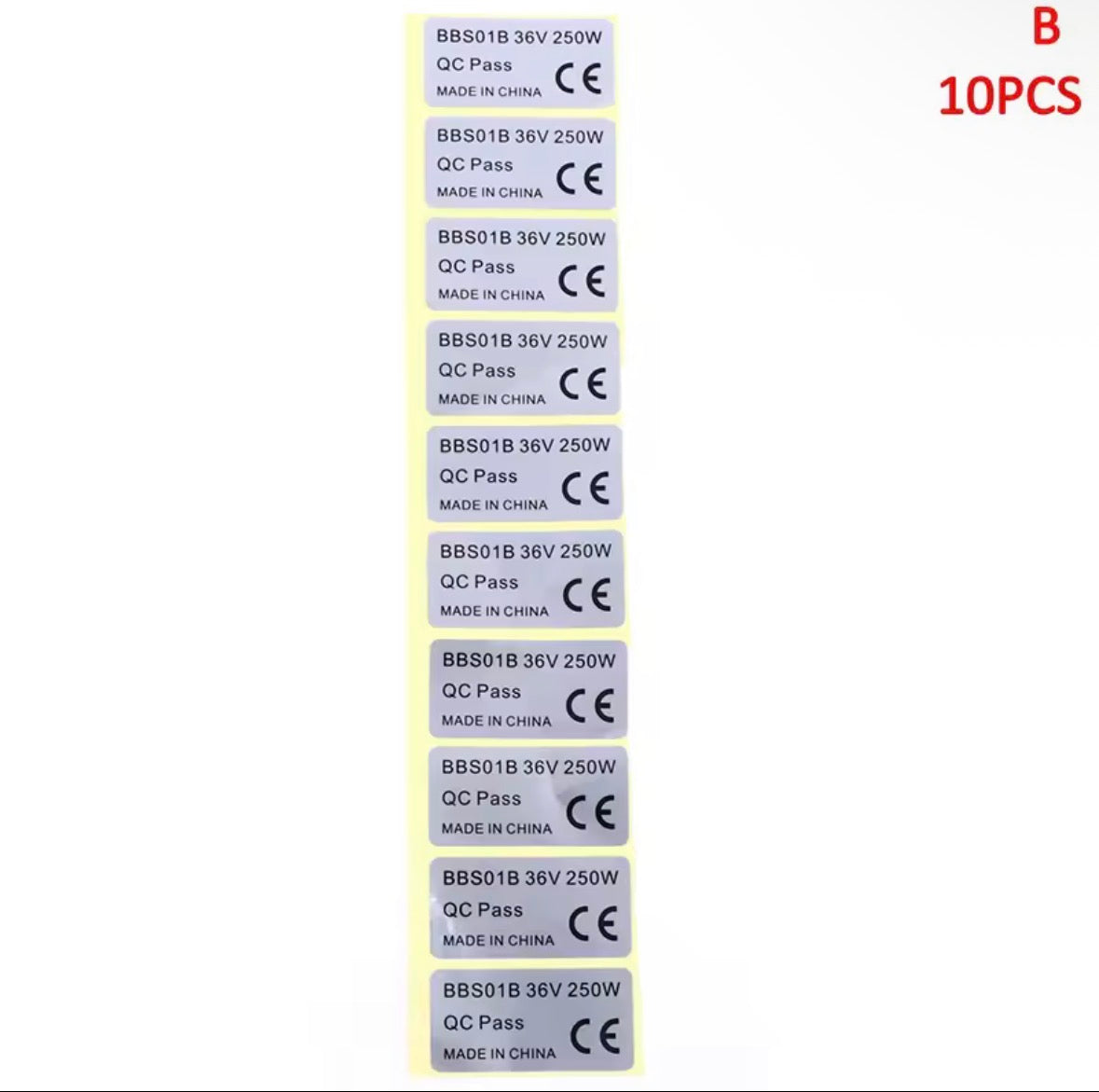 250W Street Legal Stickers